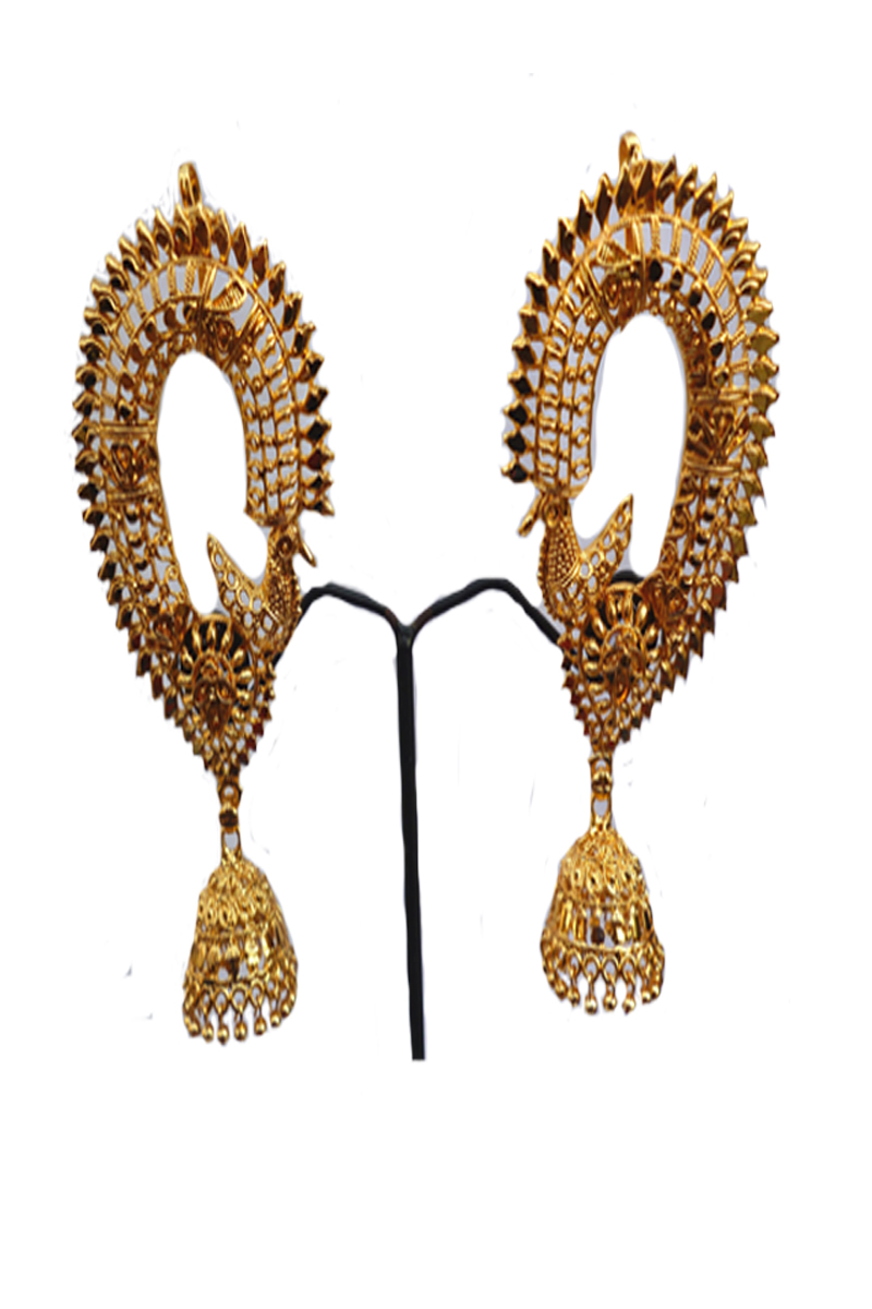 22k Gold Plated 2'' Long Wedding Indian Extra Ordinary Earrings Set ad940 |  eBay